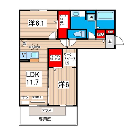 サクシード高浜 Ａ・Ｂの物件間取画像